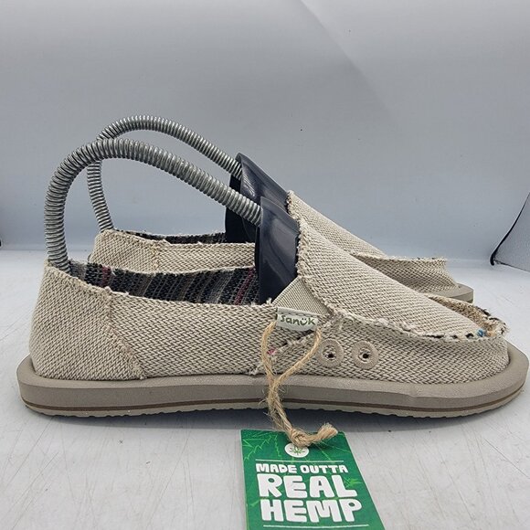 Sanuk Donna Hemp Womens 6 Beige Slip On Shoes Casual Lightweight SWF1160 - Picture 14 of 14